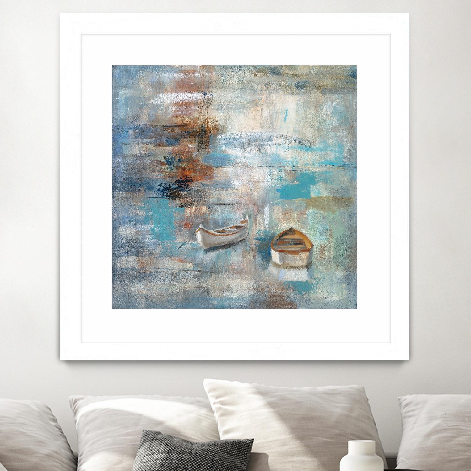 Calm sea by Silvia Vassileva on GIANT ART - brown sea scene