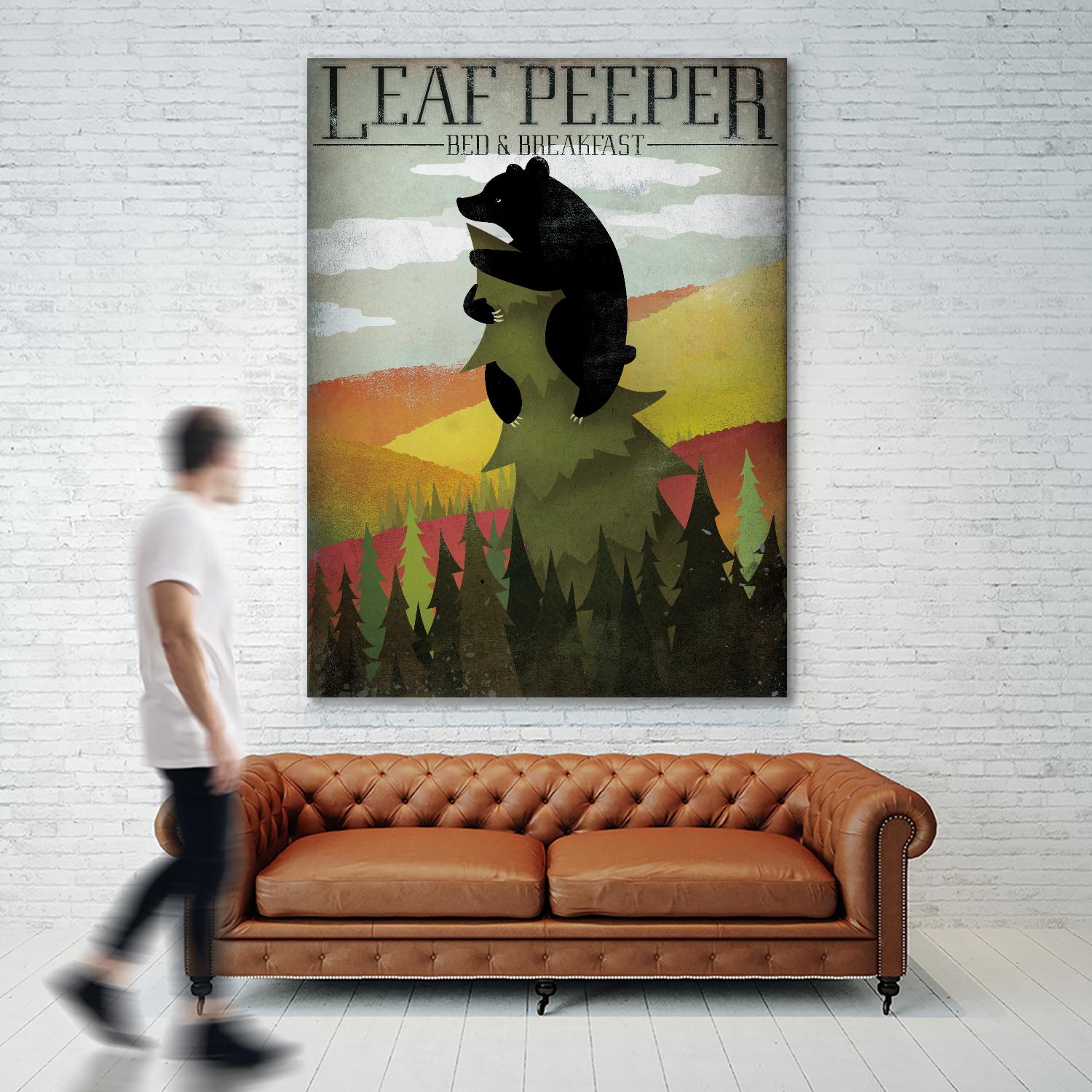 Leaf Peeper by Ryan Fowler on GIANT ART - green animals