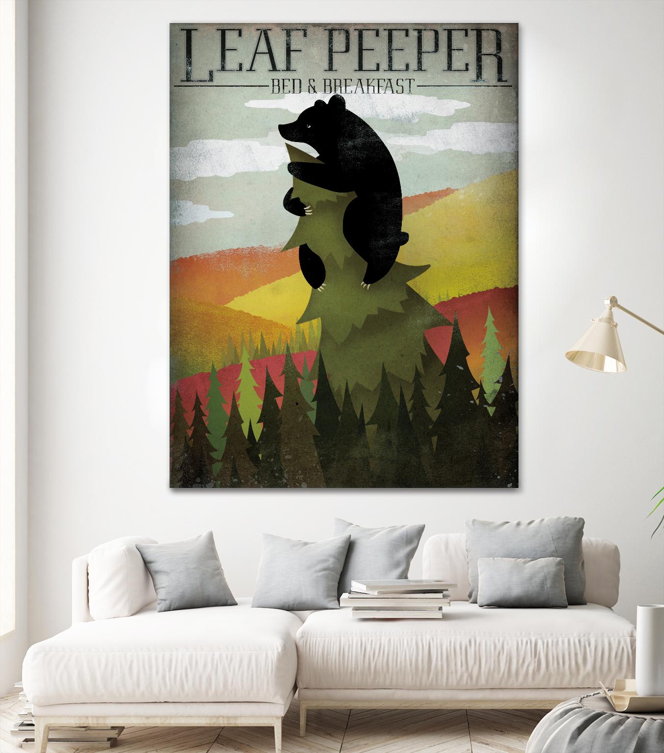 Leaf Peeper by Ryan Fowler on GIANT ART - green animals