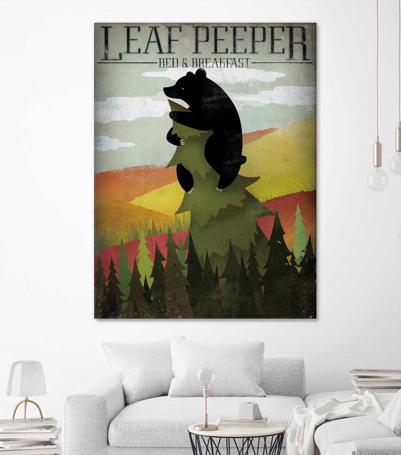 Leaf Peeper by Ryan Fowler on GIANT ART - green animals