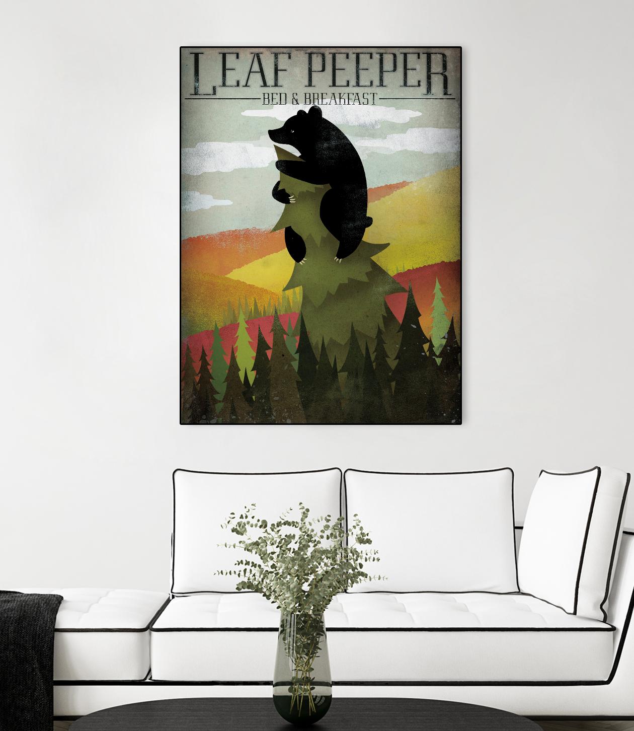 Leaf Peeper by Ryan Fowler on GIANT ART - green animals
