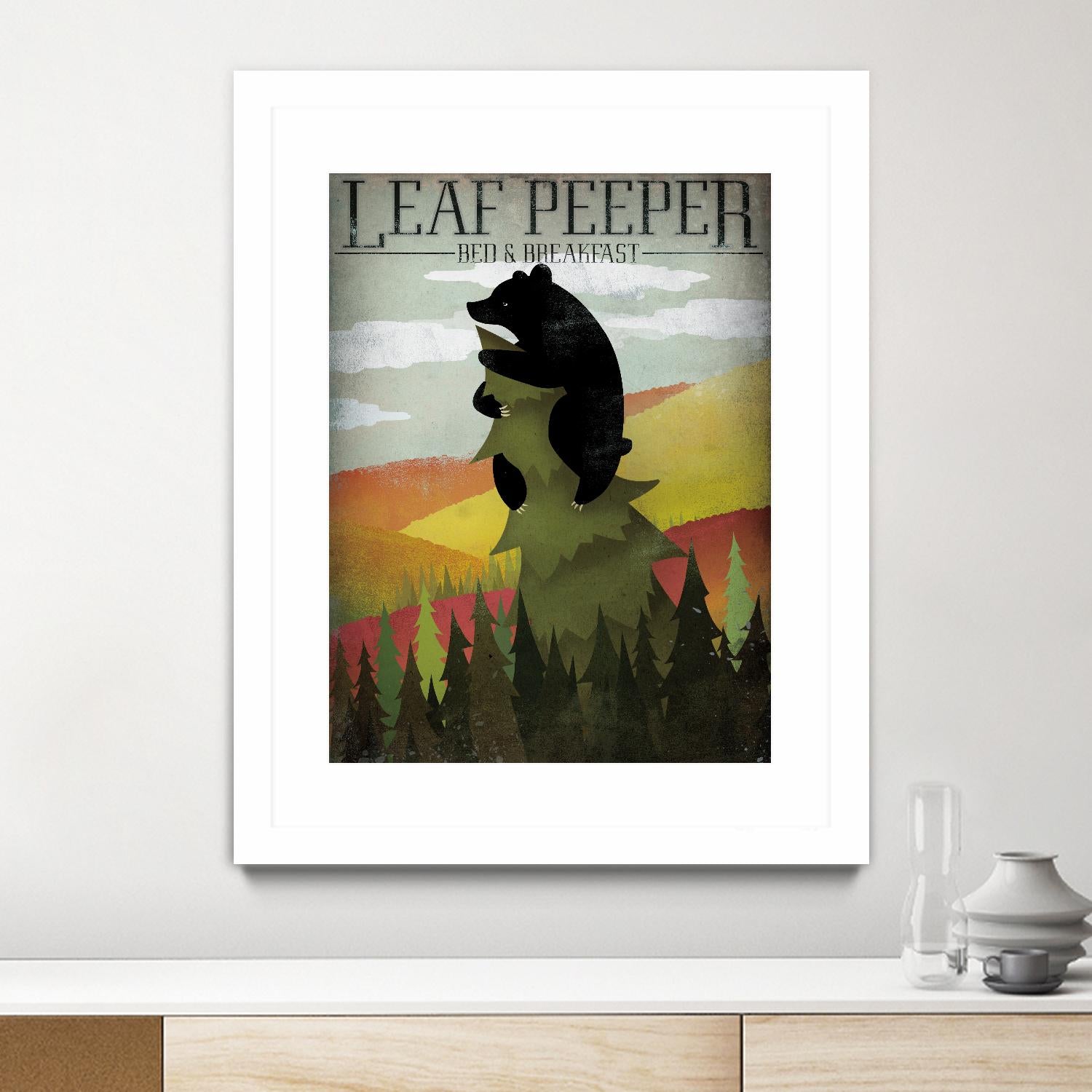 Leaf Peeper by Ryan Fowler on GIANT ART - green typography