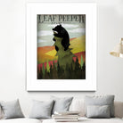 Leaf Peeper by Ryan Fowler on GIANT ART - green typography