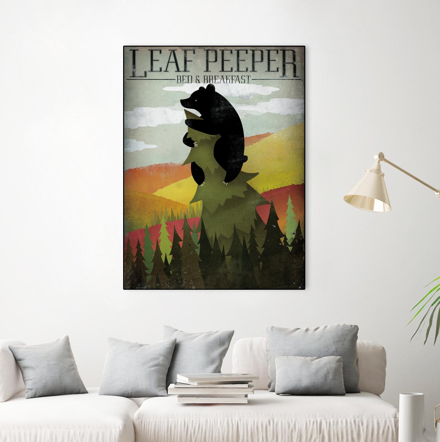 Leaf Peeper by Ryan Fowler on GIANT ART - green animals