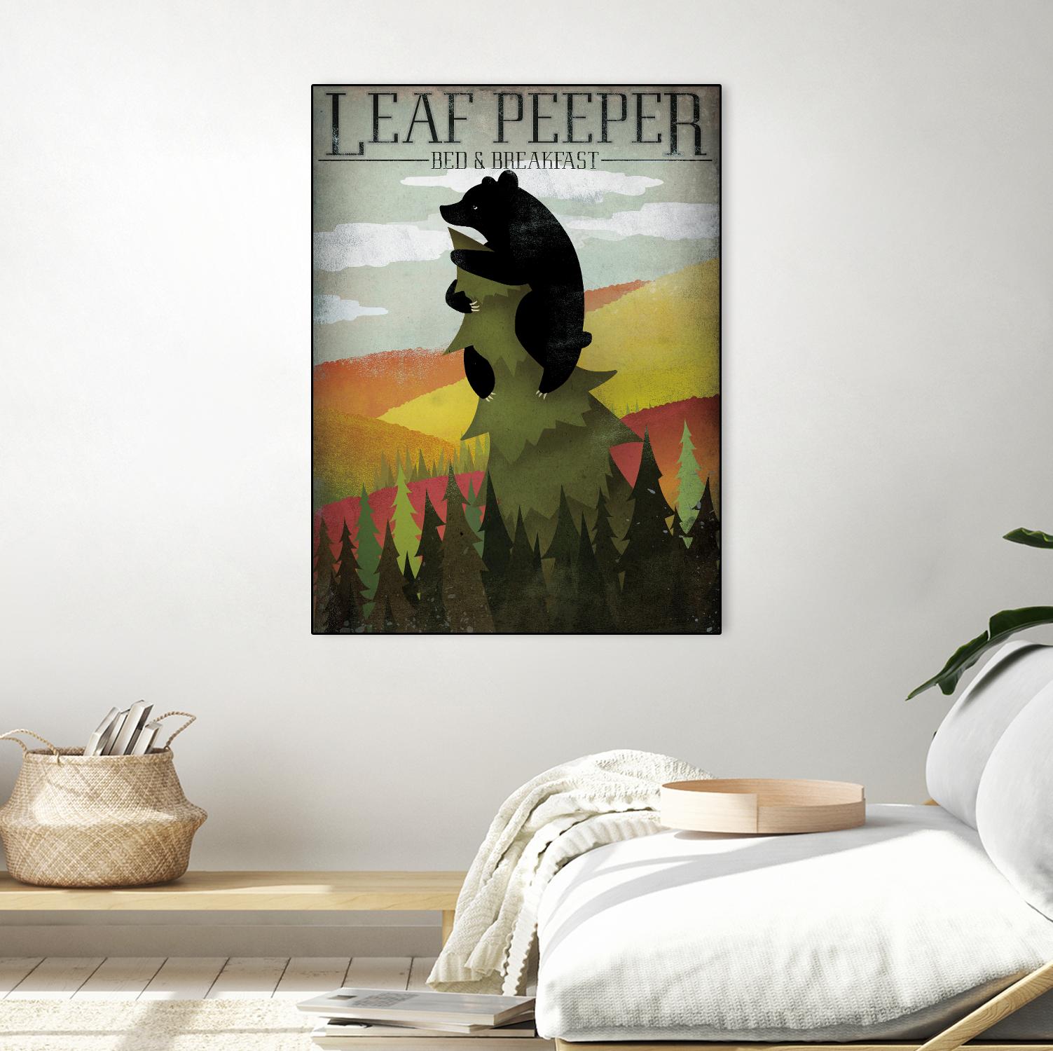 Leaf Peeper by Ryan Fowler on GIANT ART - green animals