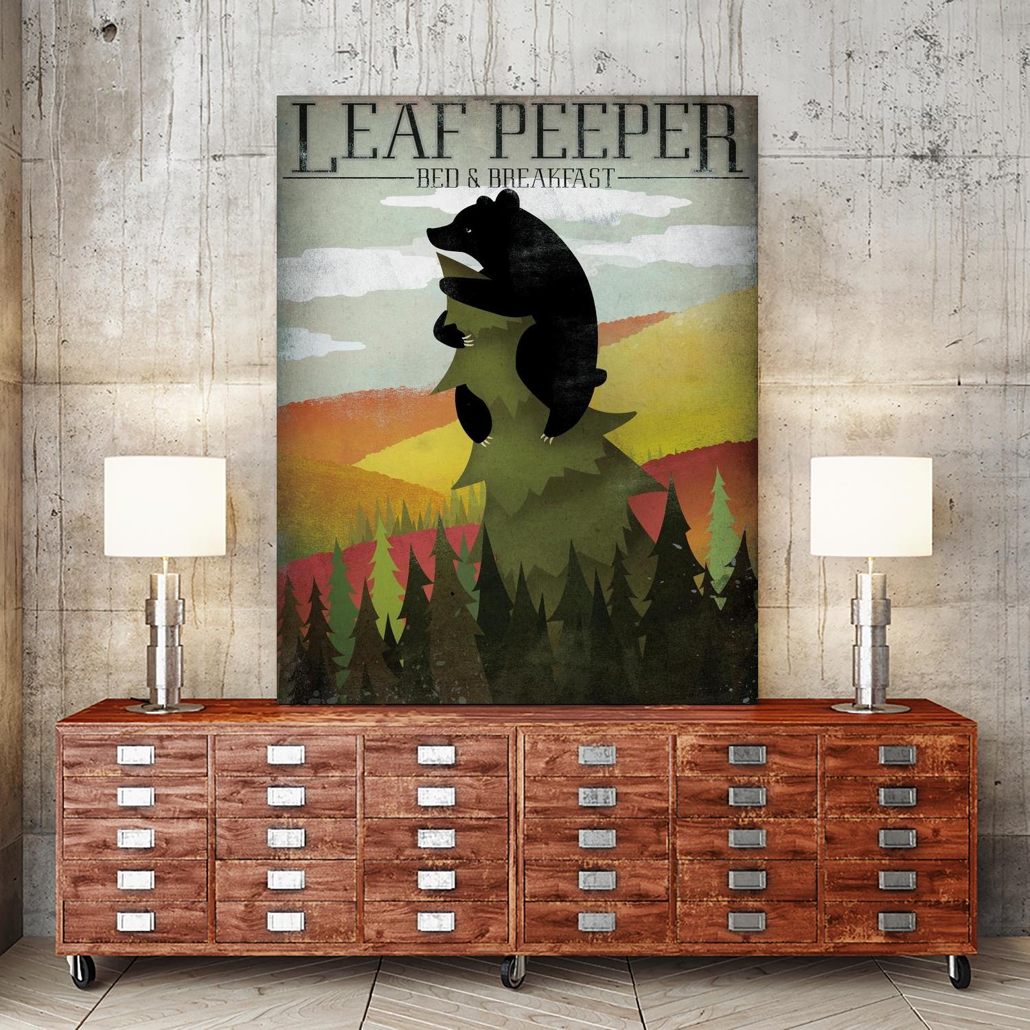 Leaf Peeper by Ryan Fowler on GIANT ART - green typography