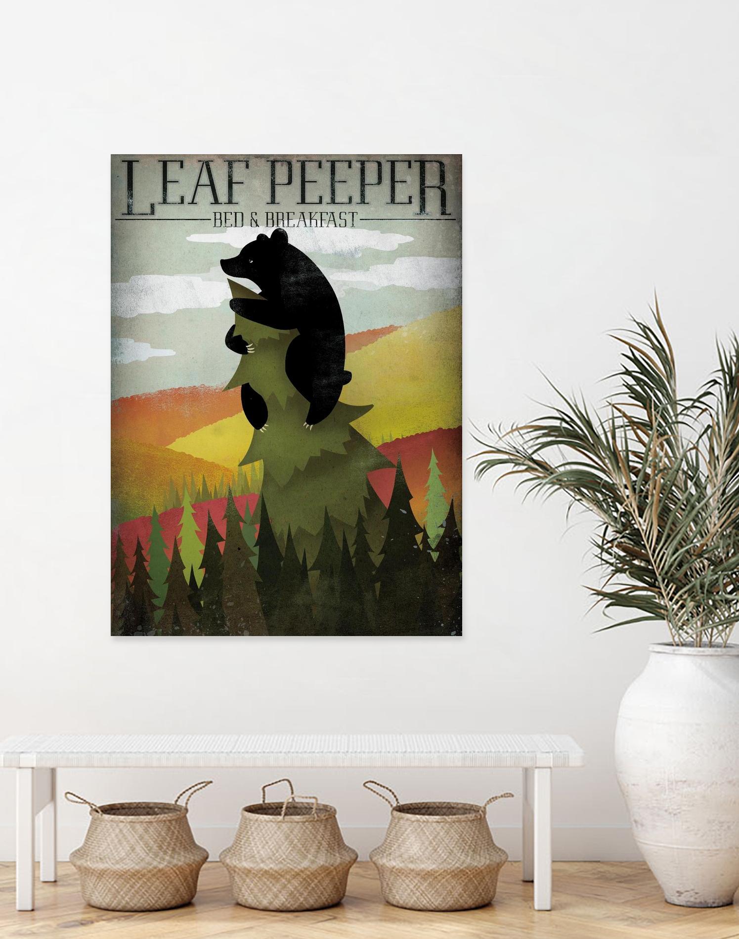 Leaf Peeper by Ryan Fowler on GIANT ART - green typography