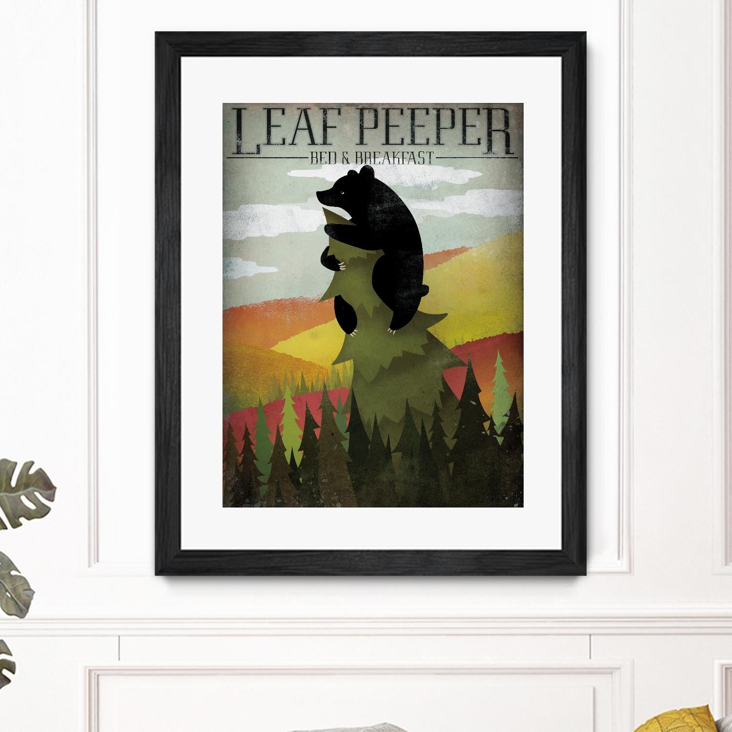 Leaf Peeper by Ryan Fowler on GIANT ART - green typography