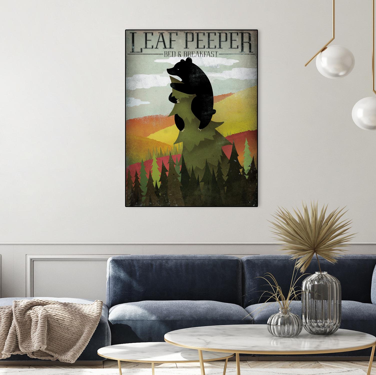 Leaf Peeper by Ryan Fowler on GIANT ART - green animals