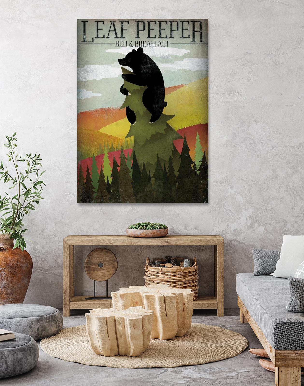 Leaf Peeper by Ryan Fowler on GIANT ART - green typography