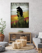 Leaf Peeper by Ryan Fowler on GIANT ART - green typography