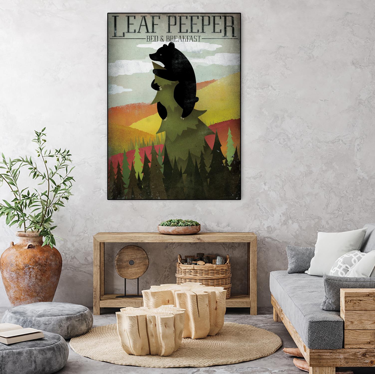Leaf Peeper by Ryan Fowler on GIANT ART - green animals