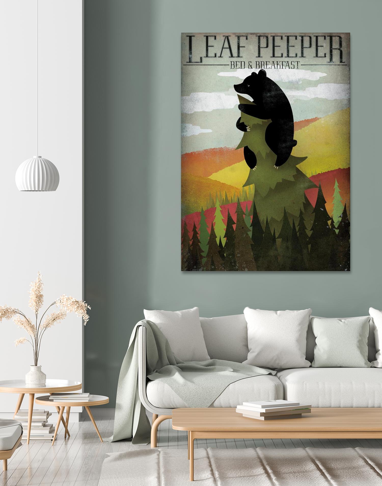 Leaf Peeper by Ryan Fowler on GIANT ART - green typography