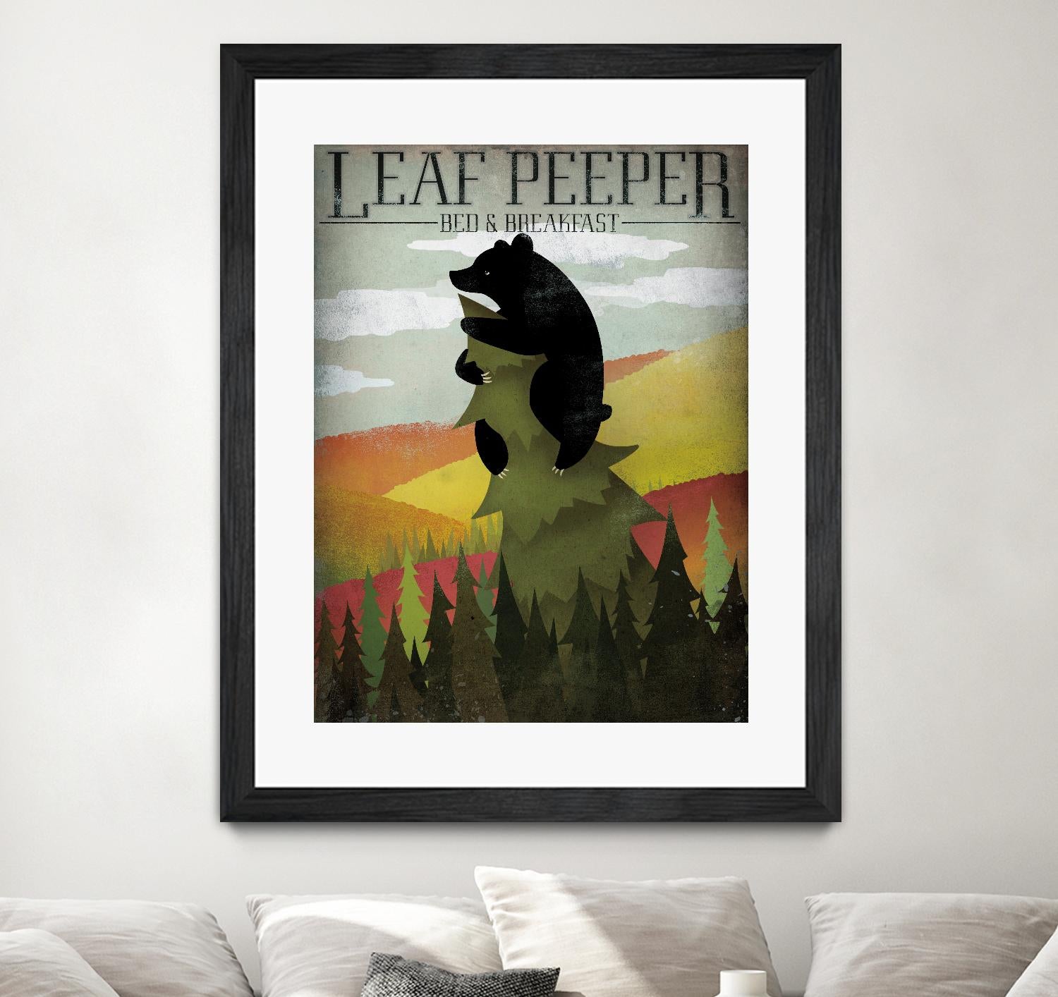 Leaf Peeper by Ryan Fowler on GIANT ART - green typography