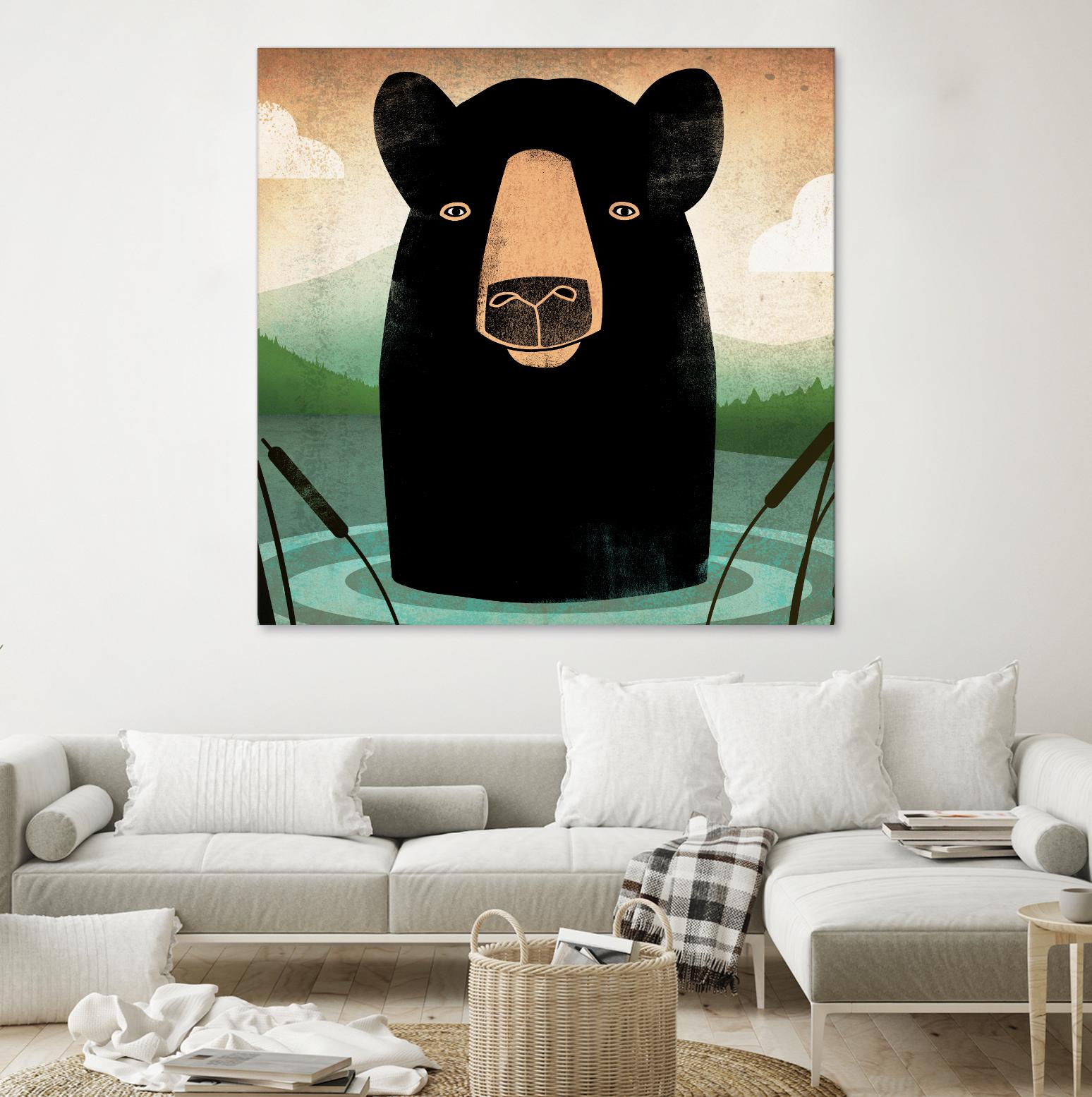 Skinny Dip Crop by Ryan Fowler on GIANT ART - blue animals