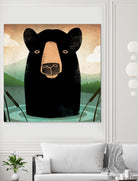 Skinny Dip Crop by Ryan Fowler on GIANT ART - blue animals