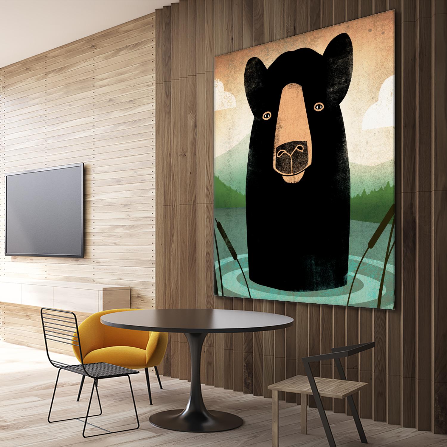 Skinny Dip Crop by Ryan Fowler on GIANT ART - blue animals