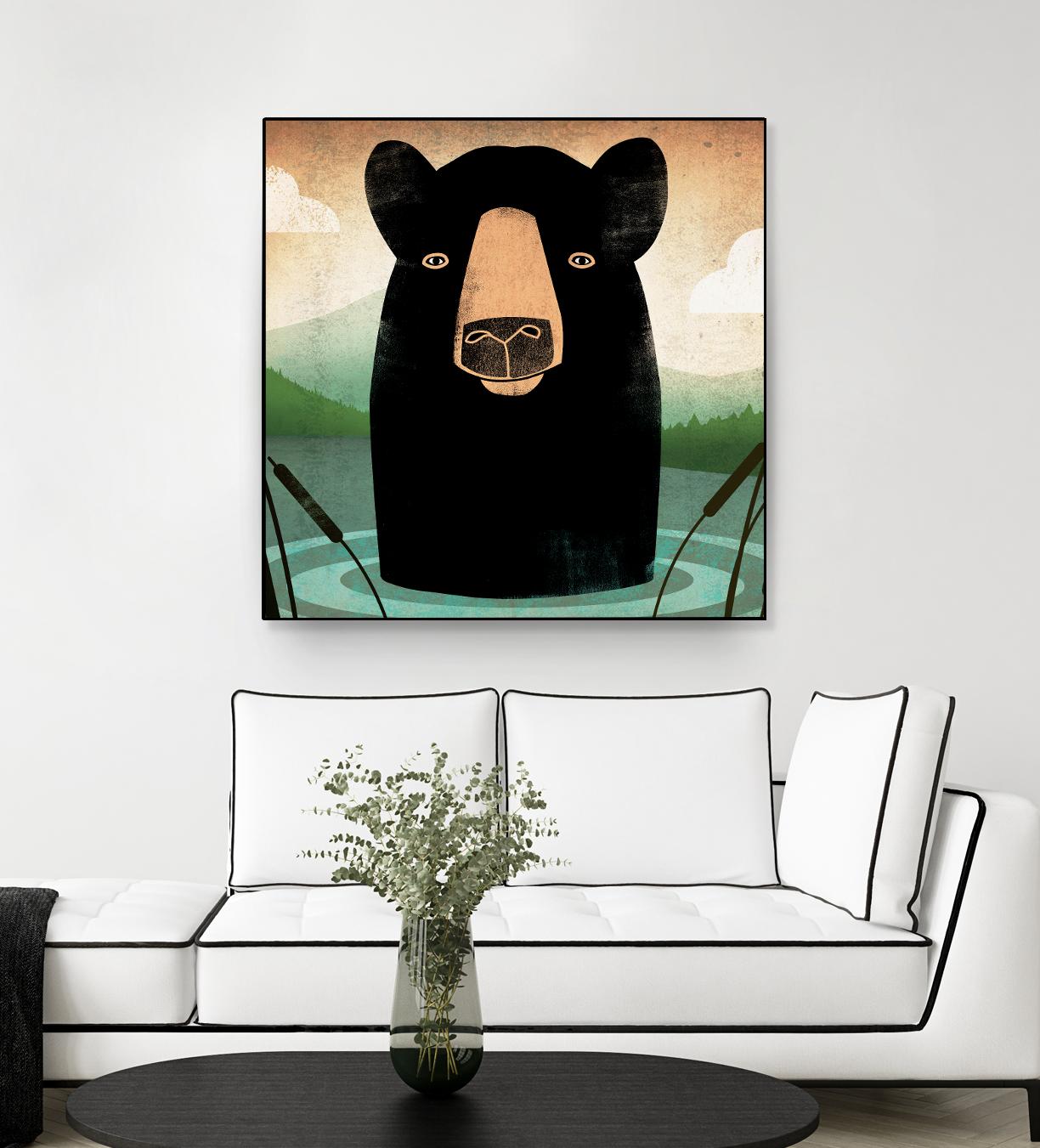 Skinny Dip Crop by Ryan Fowler on GIANT ART - blue animals