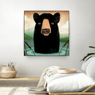 Skinny Dip Crop by Ryan Fowler on GIANT ART - blue animals