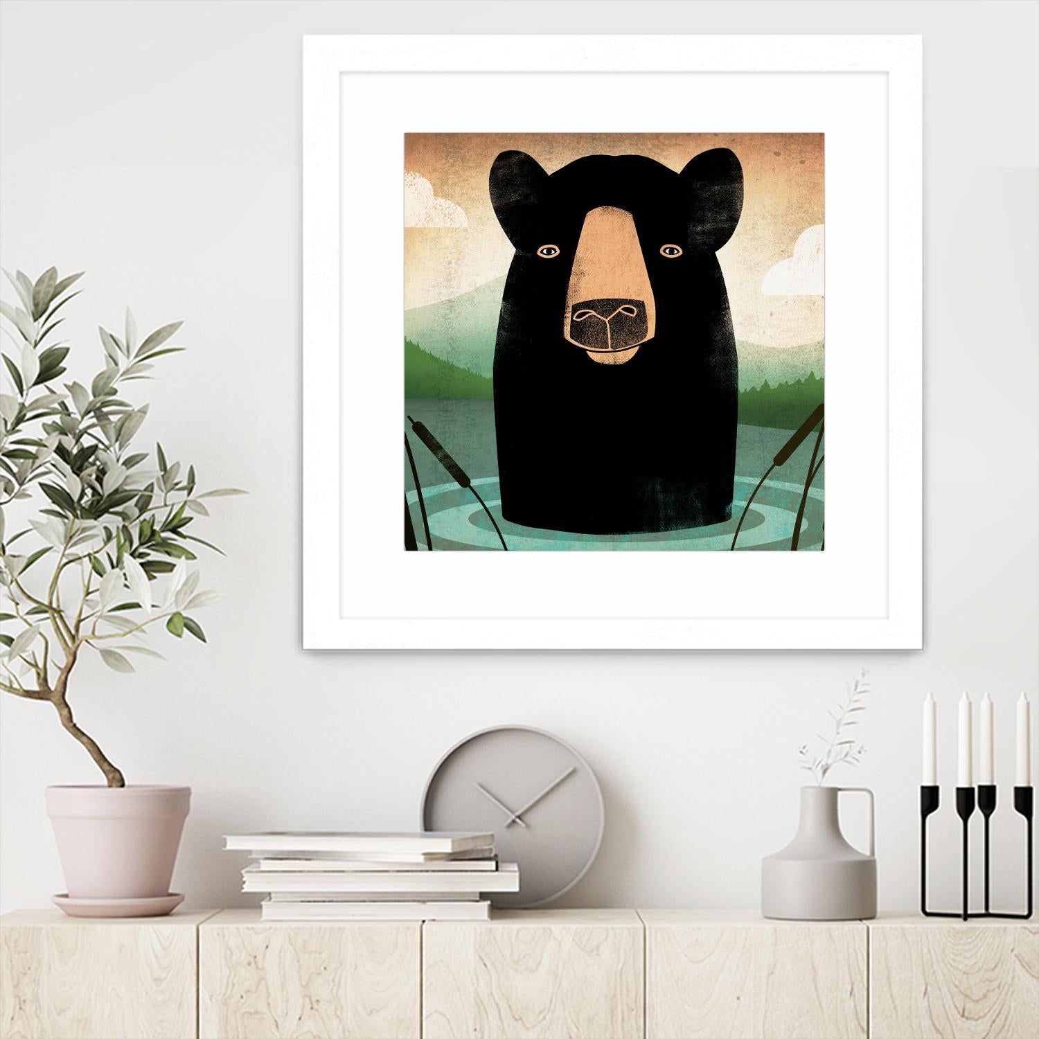 Skinny Dip Crop by Ryan Fowler on GIANT ART - blue animals