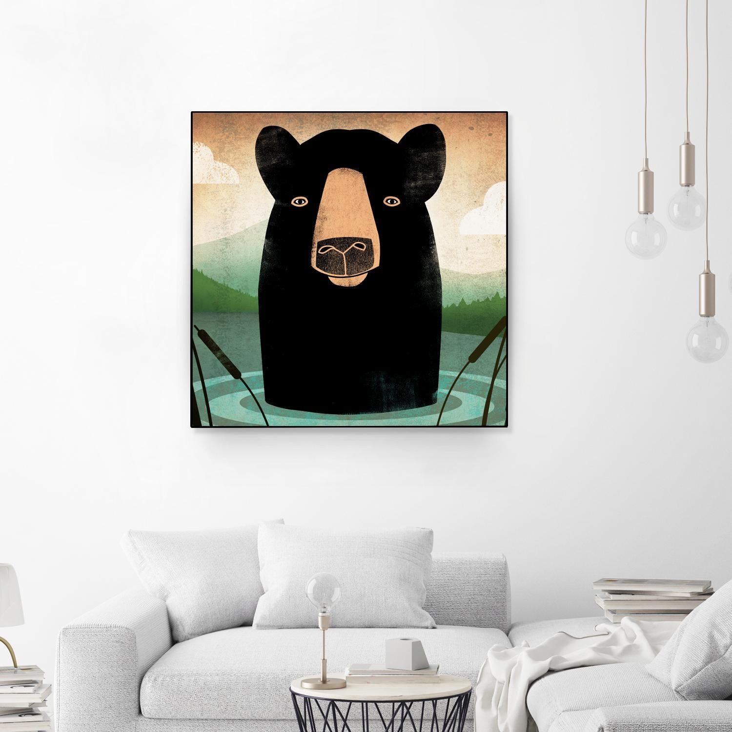 Skinny Dip Crop by Ryan Fowler on GIANT ART - blue animals