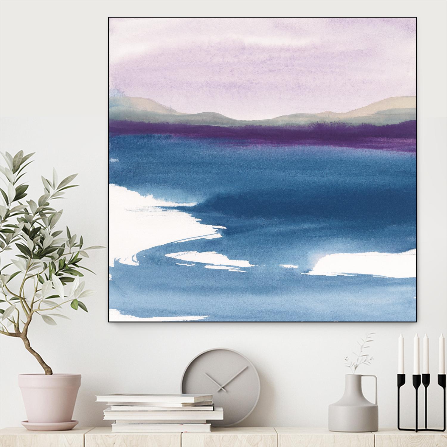 Plum Glow by Chris Paschke on GIANT ART - blue abstract