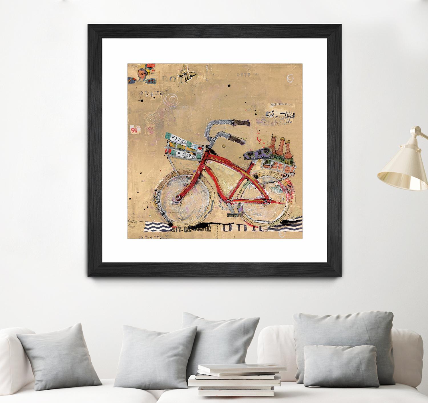 Pizza and Beer by Kellie Day on GIANT ART - beige leisure