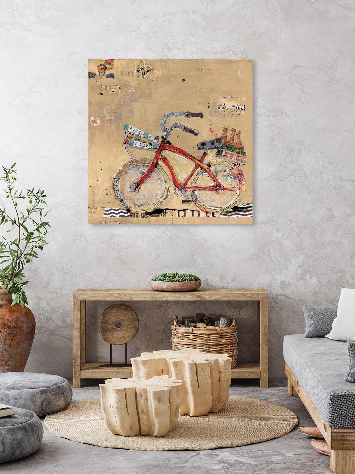 Pizza and Beer by Kellie Day on GIANT ART - beige leisure