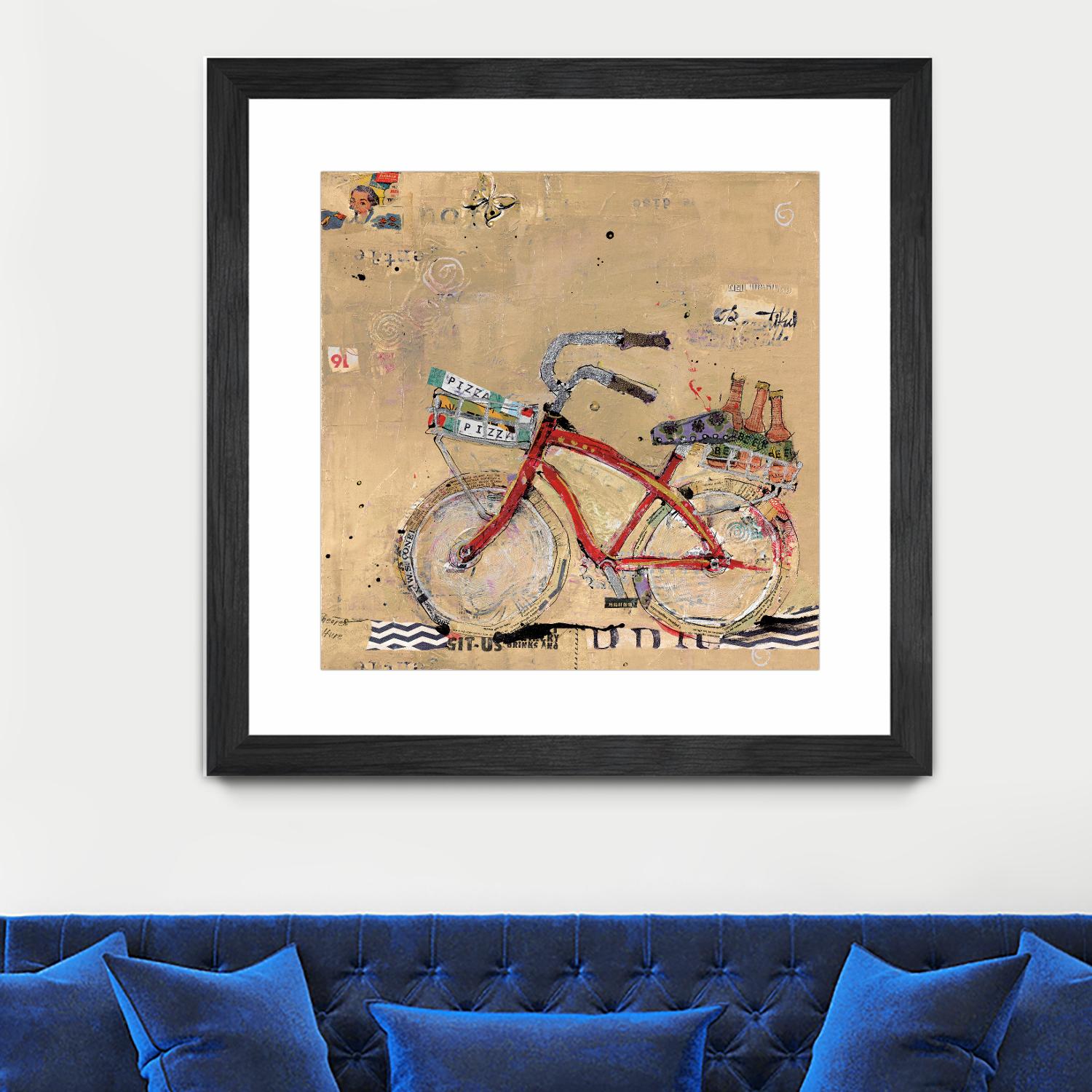 Pizza and Beer by Kellie Day on GIANT ART - beige leisure