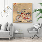 Pizza and Beer by Kellie Day on GIANT ART - beige leisure