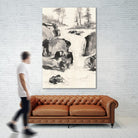 Sumi Waterfall II by Chris Paschke on GIANT ART - grey landscape