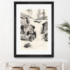 Sumi Waterfall II by Chris Paschke on GIANT ART - grey landscape