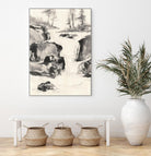 Sumi Waterfall II by Chris Paschke on GIANT ART - grey landscape