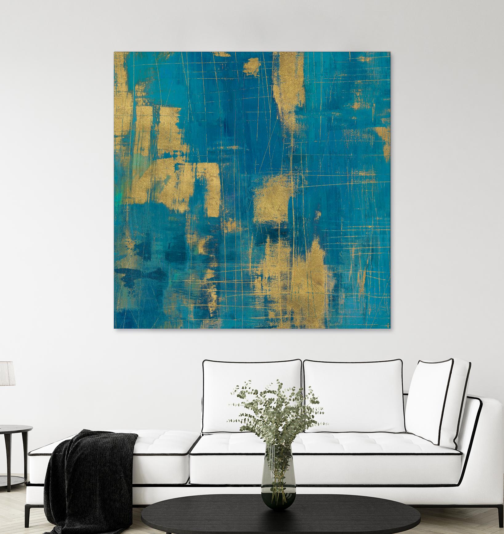 Northern Lights Crop by Melissa Averinos on GIANT ART - yellow abstract
