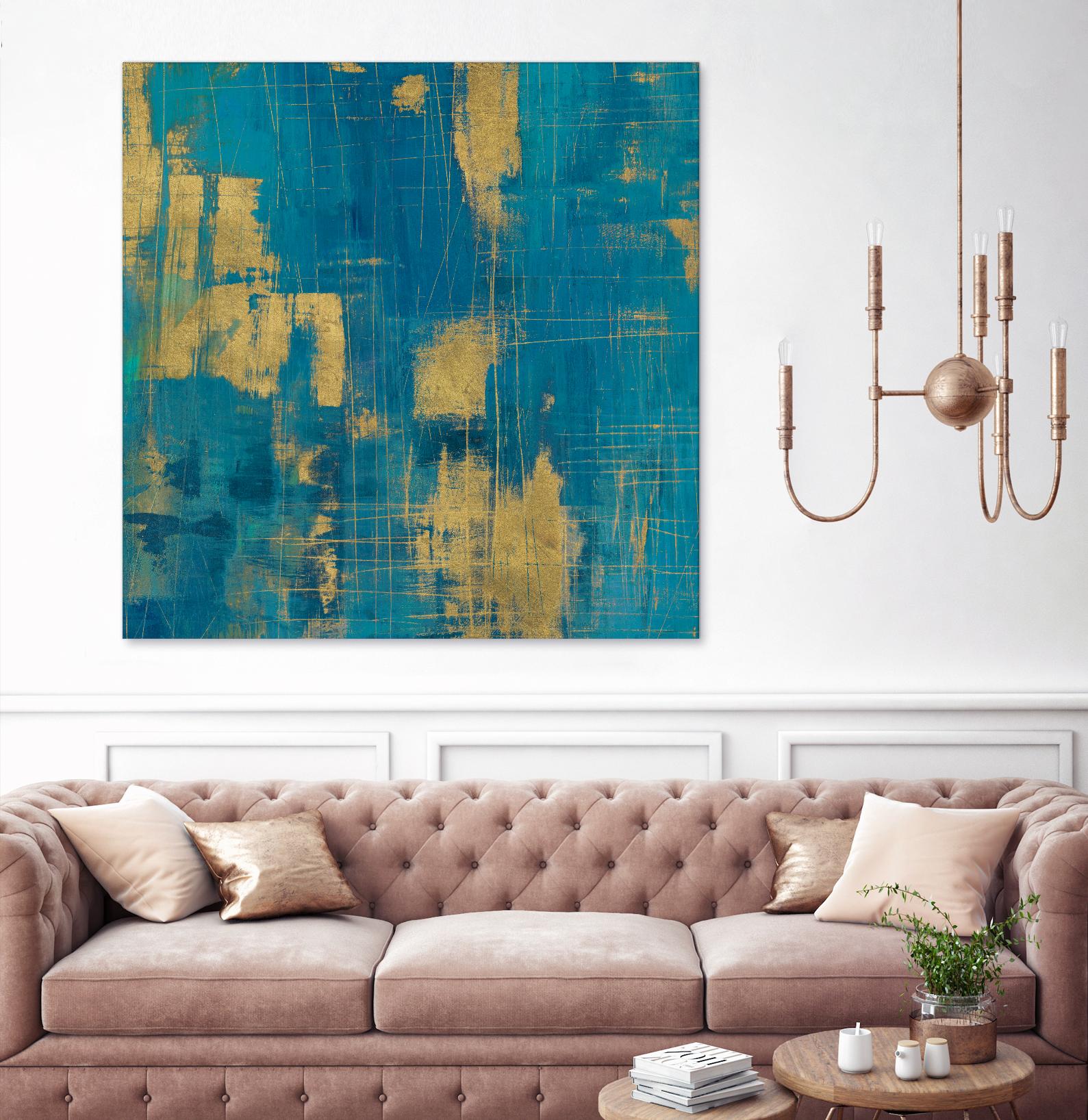 Northern Lights Crop by Melissa Averinos on GIANT ART - yellow abstract