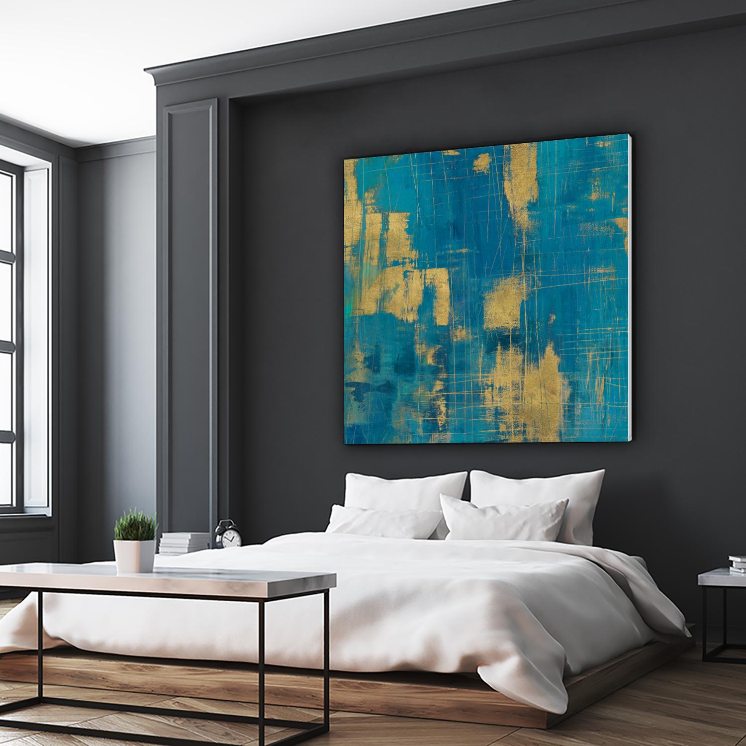 Northern Lights Crop by Melissa Averinos on GIANT ART - yellow abstract