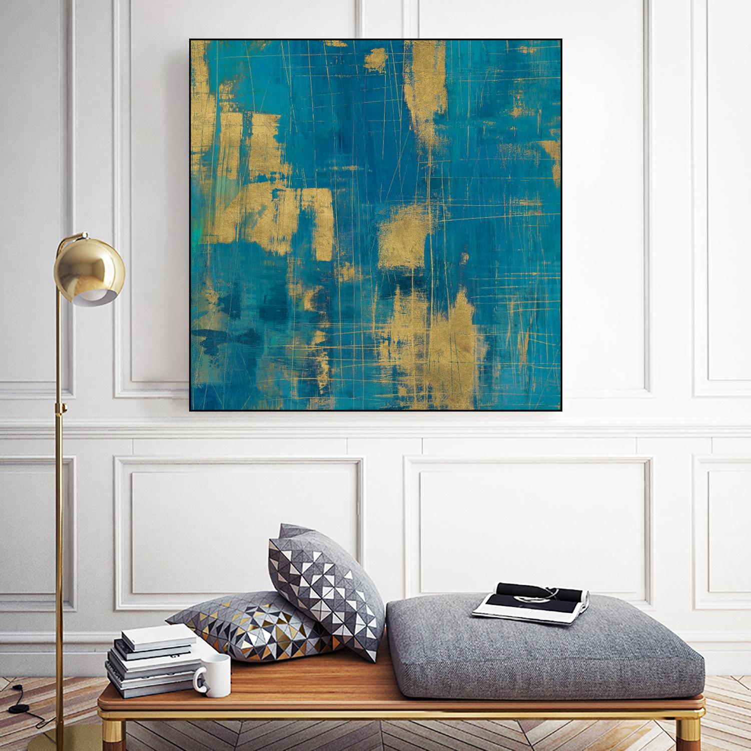 Northern Lights Crop by Melissa Averinos on GIANT ART - yellow abstract