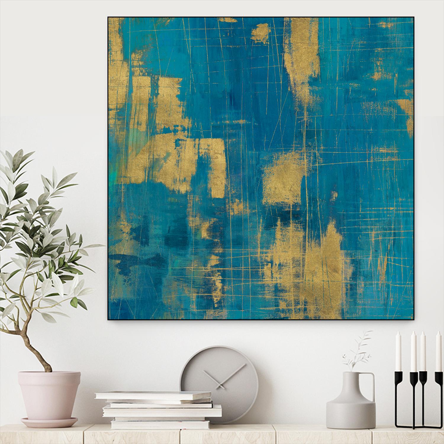 Northern Lights Crop by Melissa Averinos on GIANT ART - yellow abstract