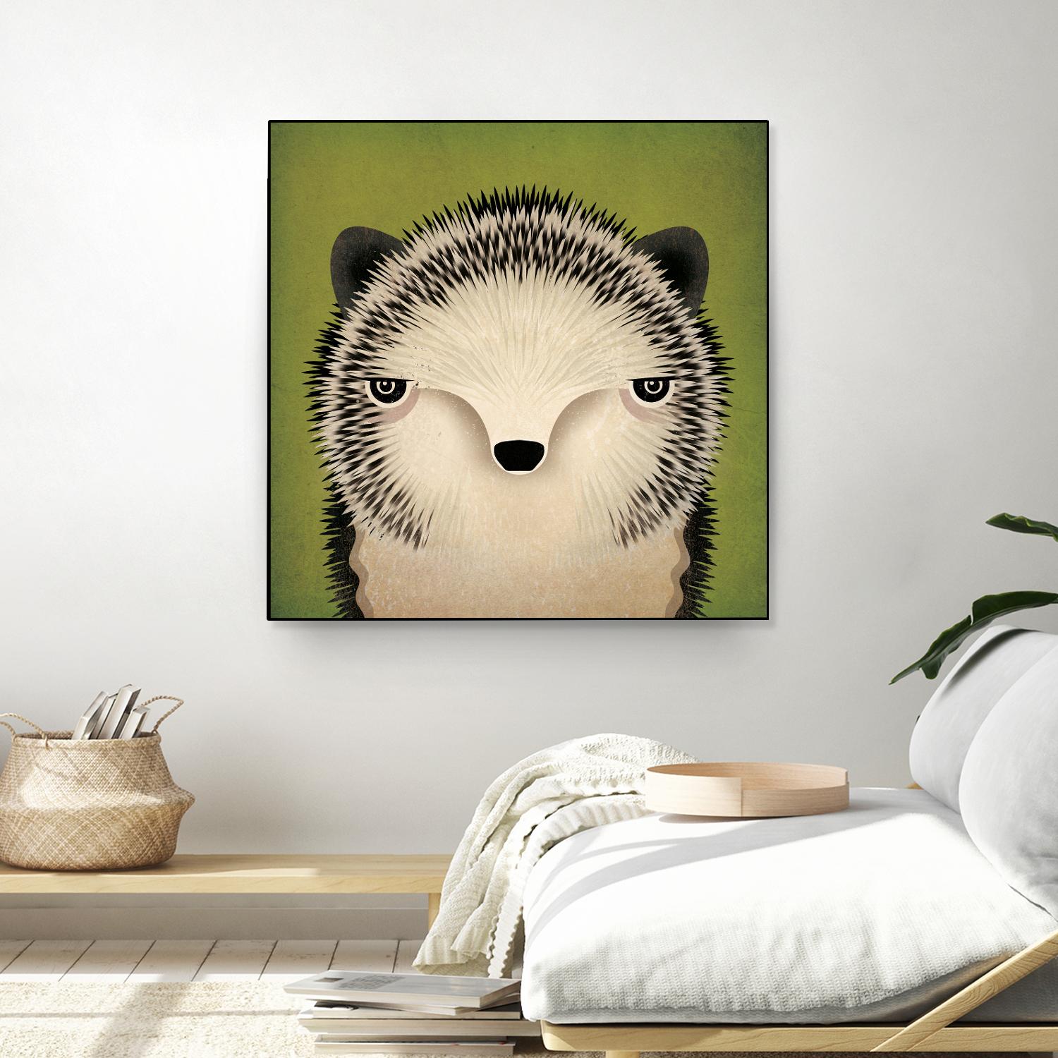 Baby Hedgehog by Ryan Fowler on GIANT ART - beige animals