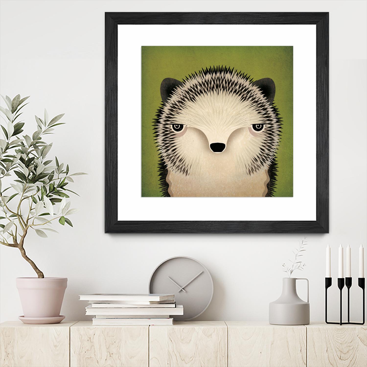Baby Hedgehog by Ryan Fowler on GIANT ART - beige animals