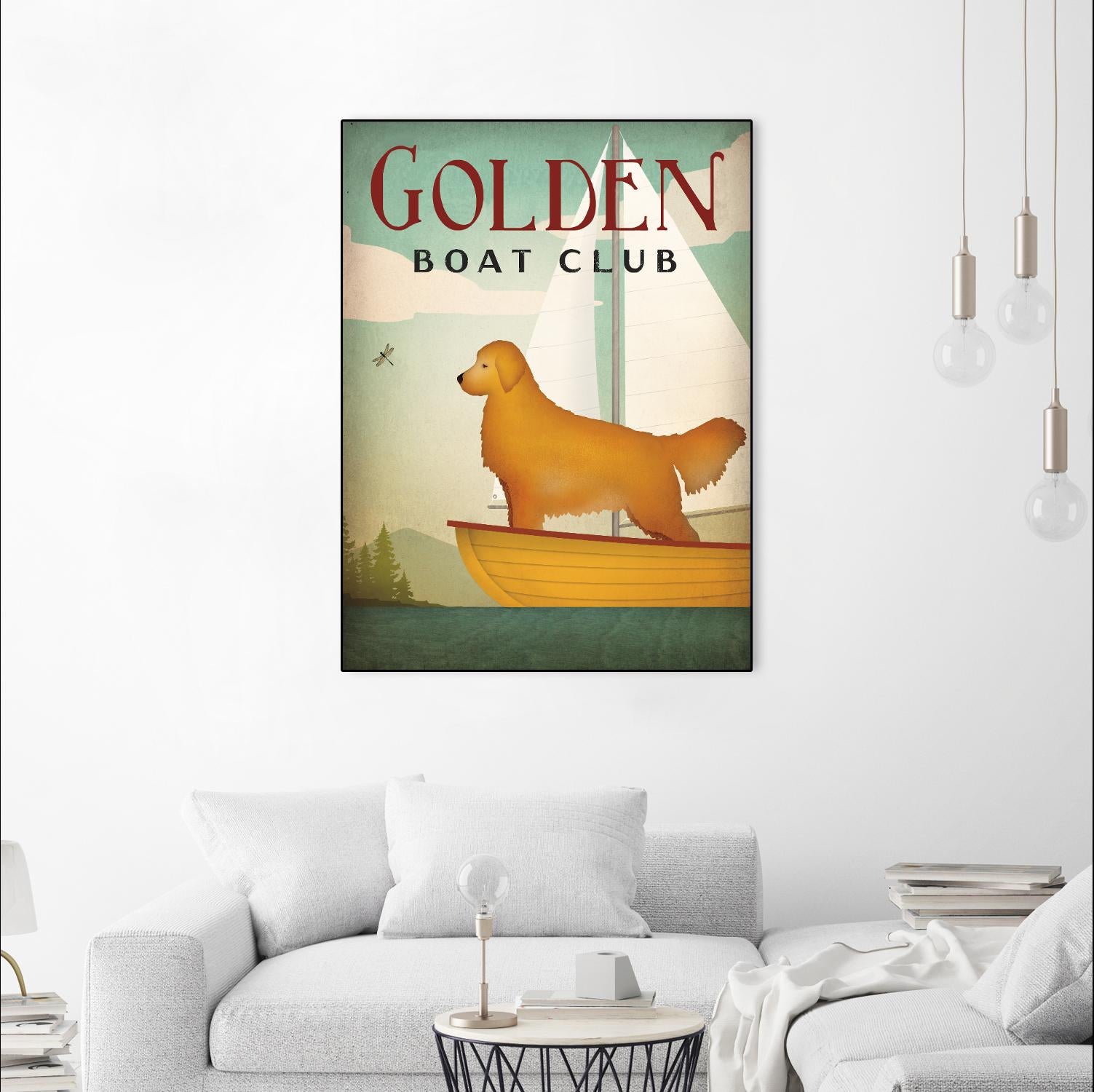 Golden Sail by Ryan Fowler on GIANT ART - blue animals