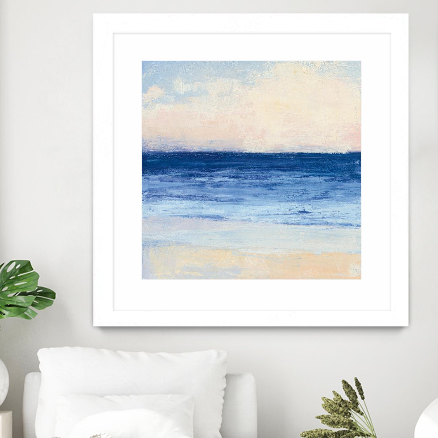 True Blue Ocean I by Julia Purinton on GIANT ART - white sea scene