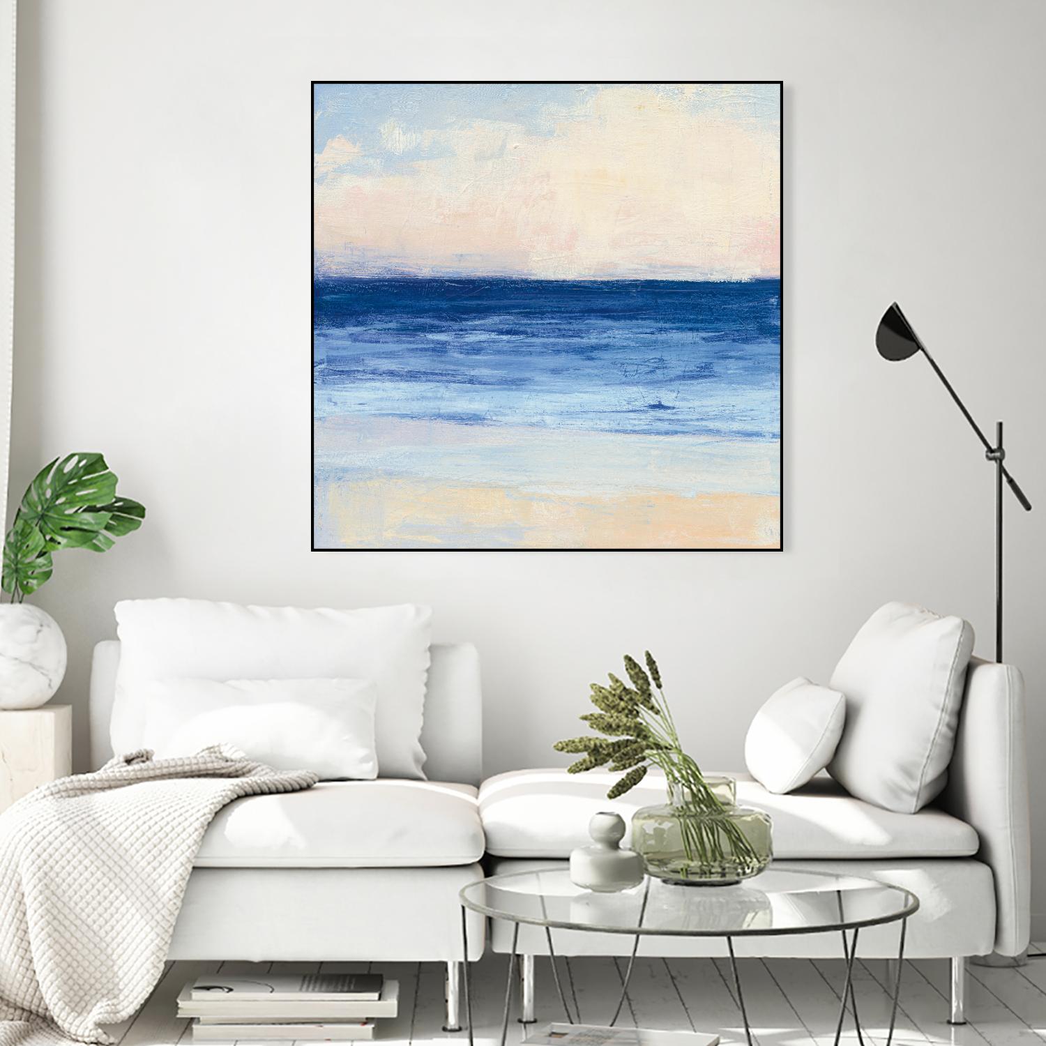 True Blue Ocean I by Julia Purinton on GIANT ART - white sea scene