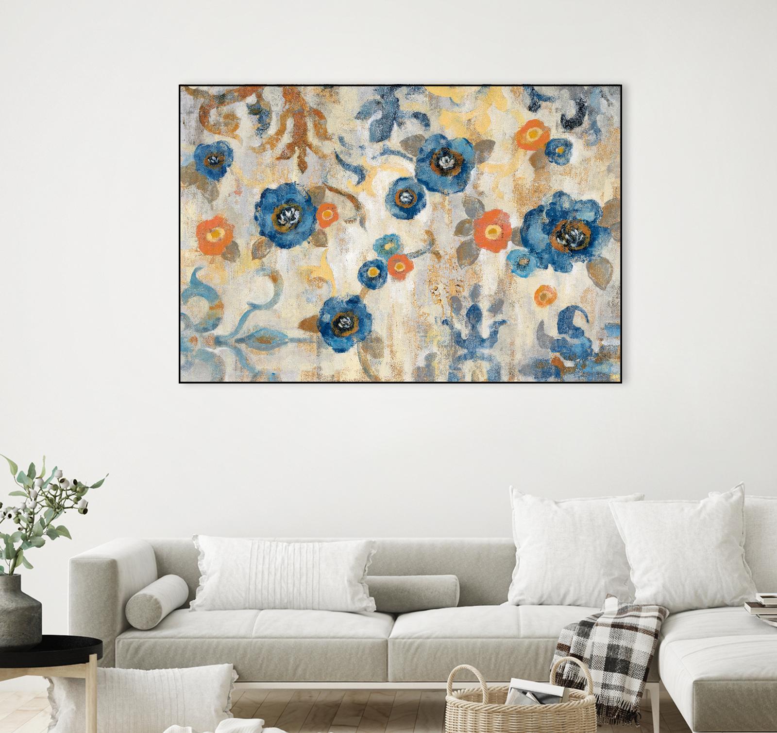 Flowers and Fragments by Silvia Vassileva on GIANT ART - orange floral