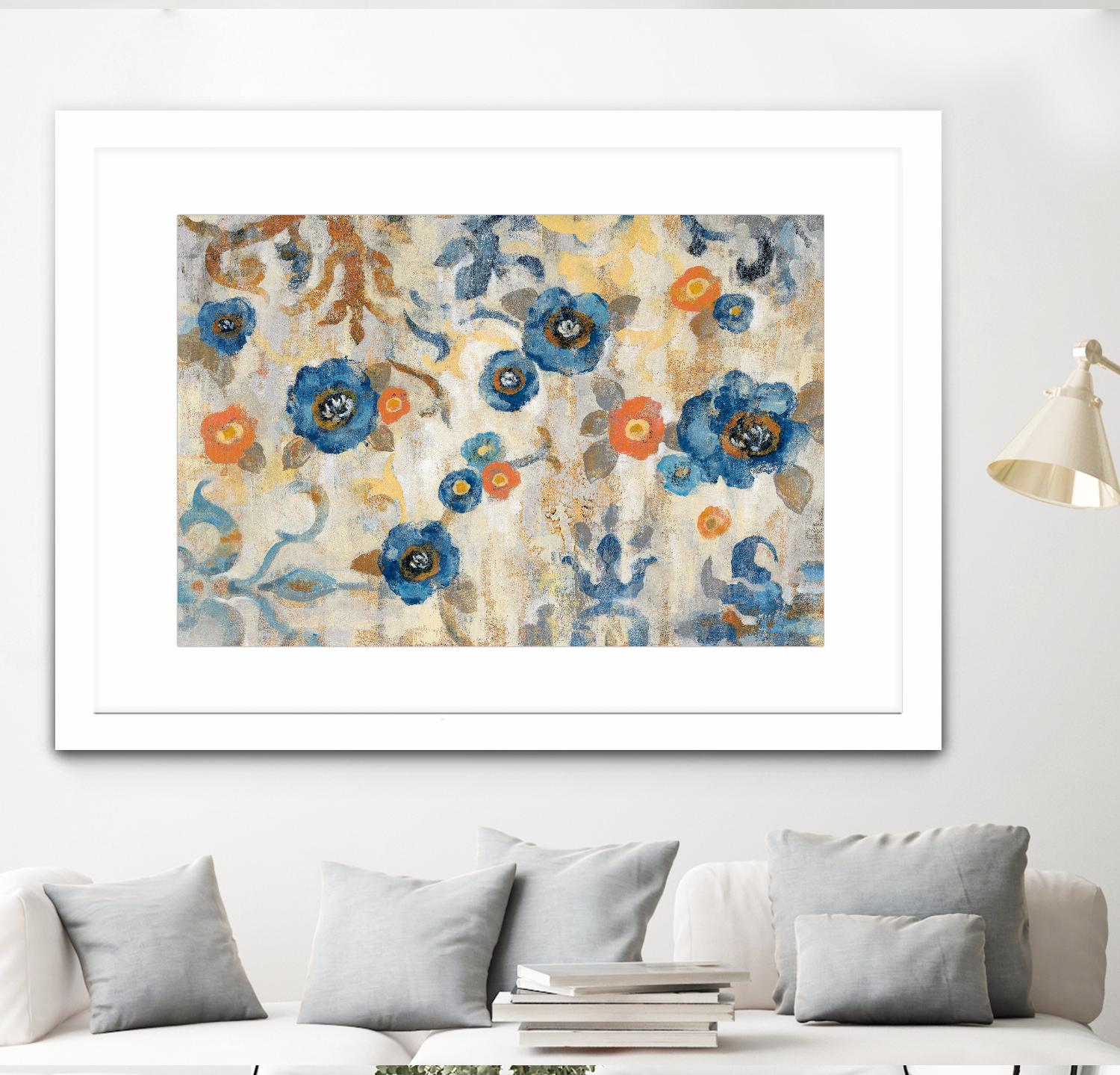 Flowers and Fragments by Silvia Vassileva on GIANT ART - orange floral