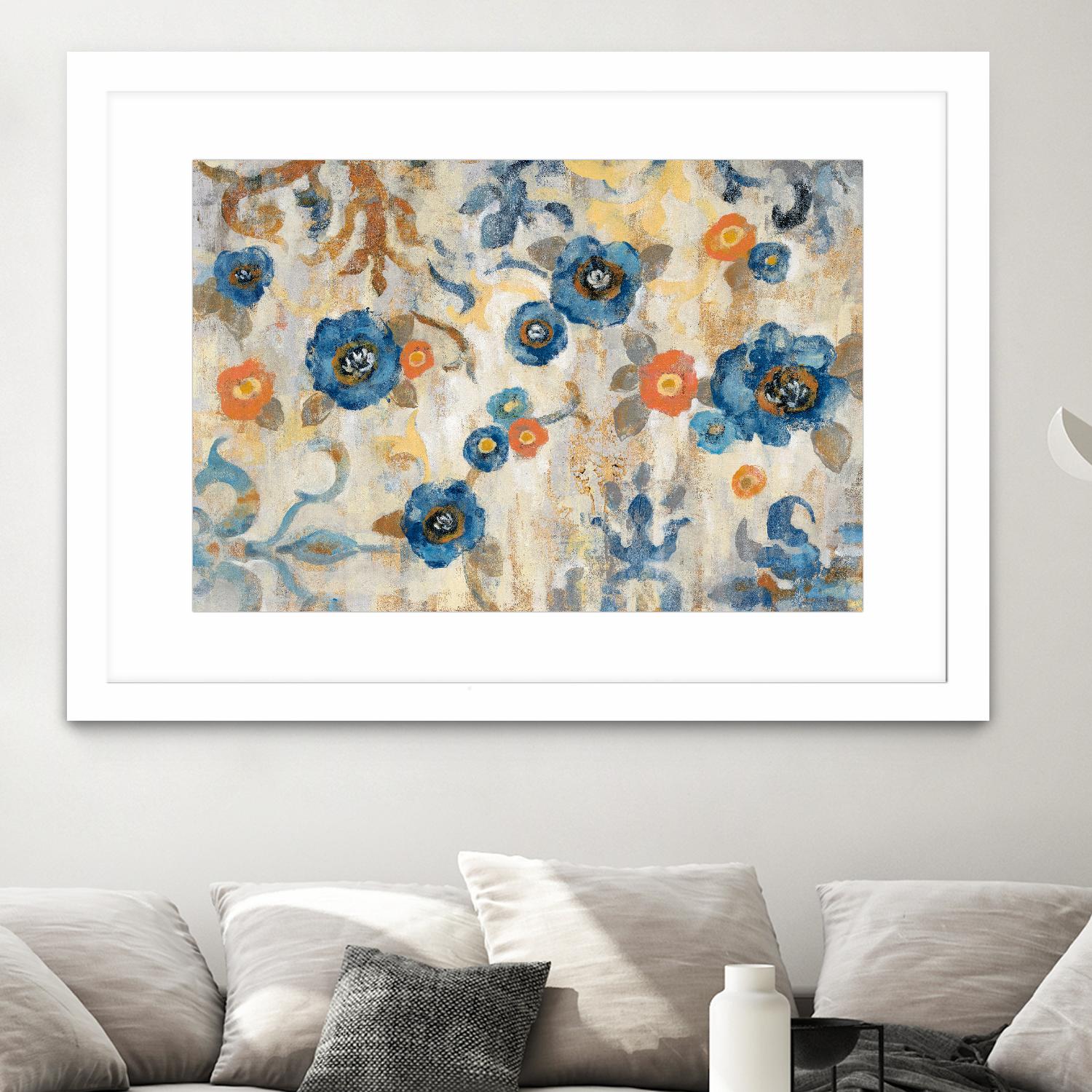 Flowers and Fragments by Silvia Vassileva on GIANT ART - orange floral