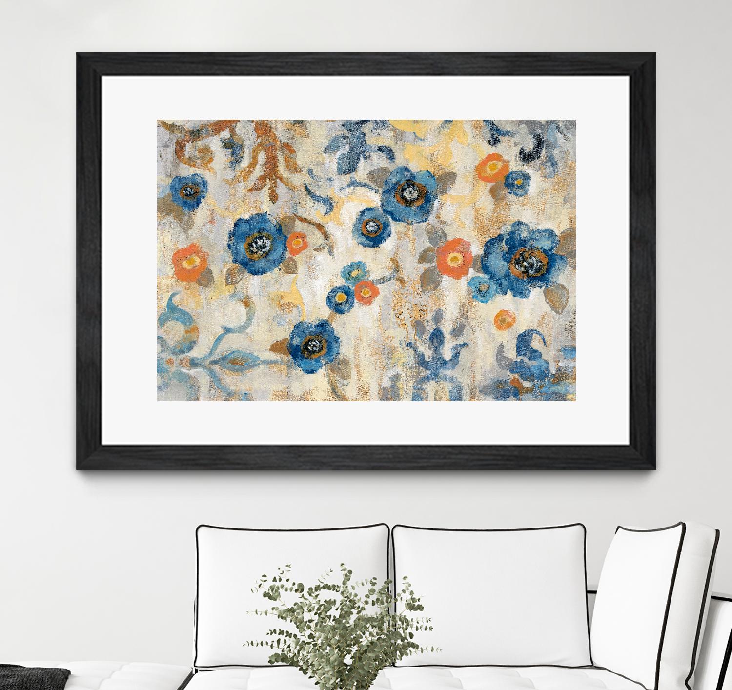 Flowers and Fragments by Silvia Vassileva on GIANT ART - orange floral