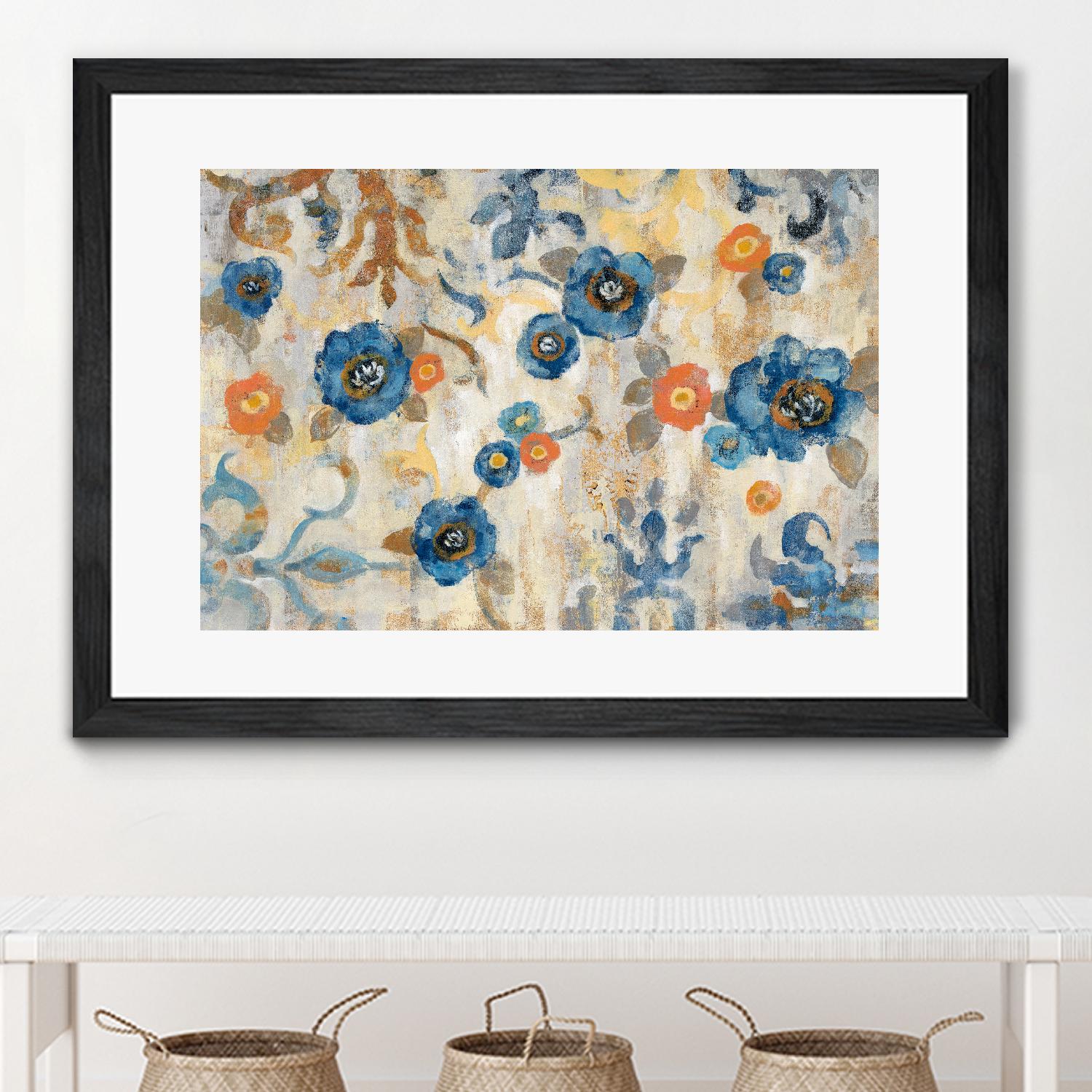 Flowers and Fragments by Silvia Vassileva on GIANT ART - orange floral