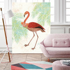 Flamingo Tropicale II by Sue Schlabach on GIANT ART - green tropical