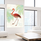 Flamingo Tropicale II by Sue Schlabach on GIANT ART - green tropical